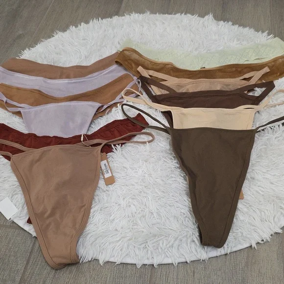 12pcs SKIMS Thongs 2X ( 11 NWT 1 NWOT) - Picture 1 of 9
